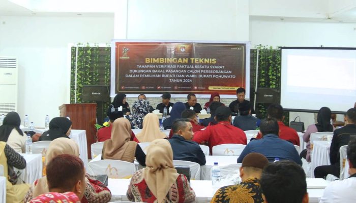 KPU Pohuwato Gelar Bimtek Validasi Dokumen Dukungan Perseorangan Metode Sensus