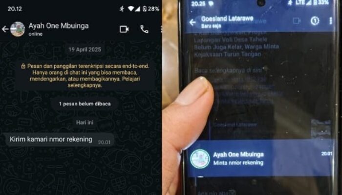 Diduga Bungkam Jurnalis, Kades Botubilotahu Kirim Chat “Kirim Kamari Nomor Rekening”