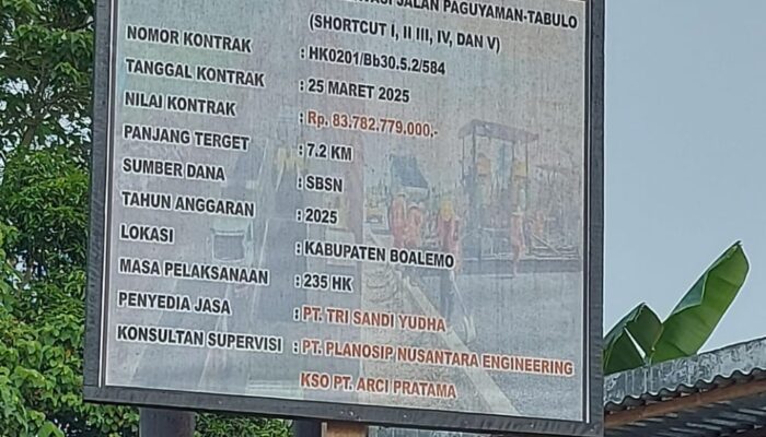 Anggaran 83 Miliar Pengaspalan Jalan Paguyaman-Tabulo, Garda Satu; Jangan Asal Jadi