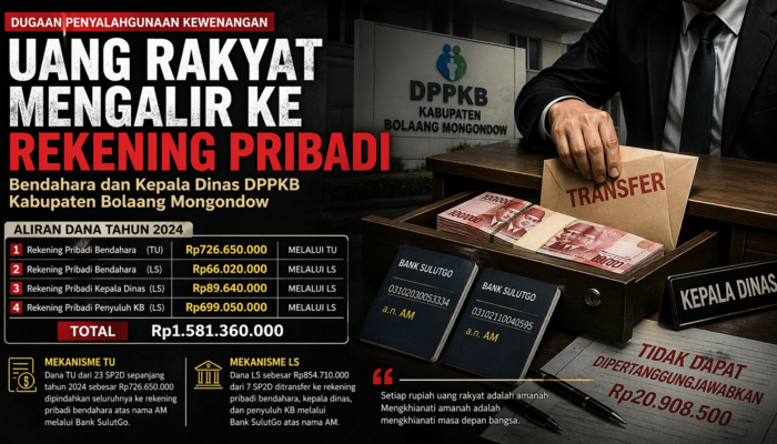 BPK RI Temukan Uang Tersubordinasi ke Rekening Pribadi Bendahara DPPKB Bolmong