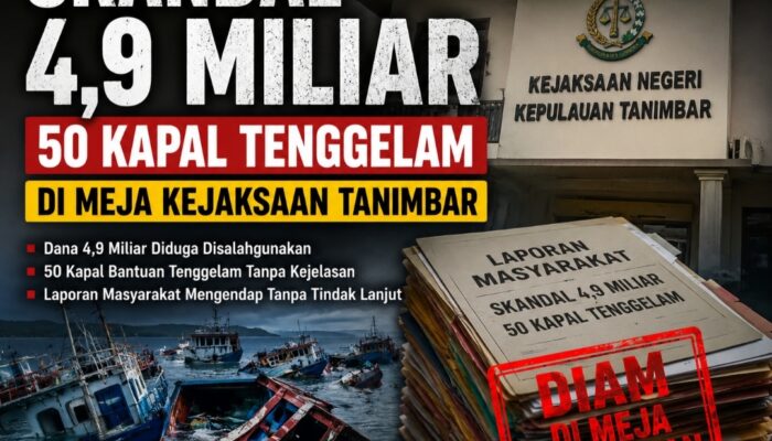 4,9 Miliar dan 50 Bangkai Kapal Di Tanimbar, Kejari Saumlaki Diduga “Bermain” Kasus