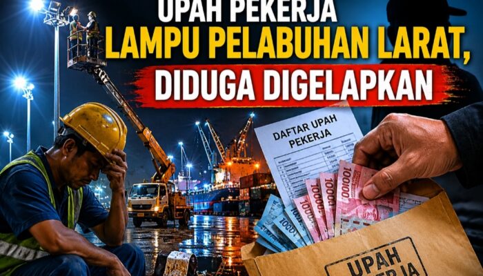 Upah Tukang Lampu Jalan Pelabuhan Feri Larat Diduga “Digelapkan” Sejak 2023