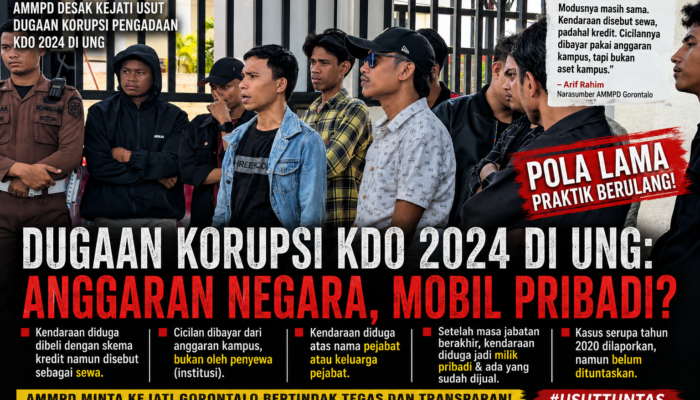 AMMPD Bongkar Pola Berulang Terkait Dugaan Korupsi Pengadaan KDO di UNG