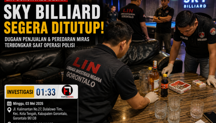 Ditemukan Jual Miras, LIN Gorontalo Desak WaliKota Adhan Tutup Sky Billiard
