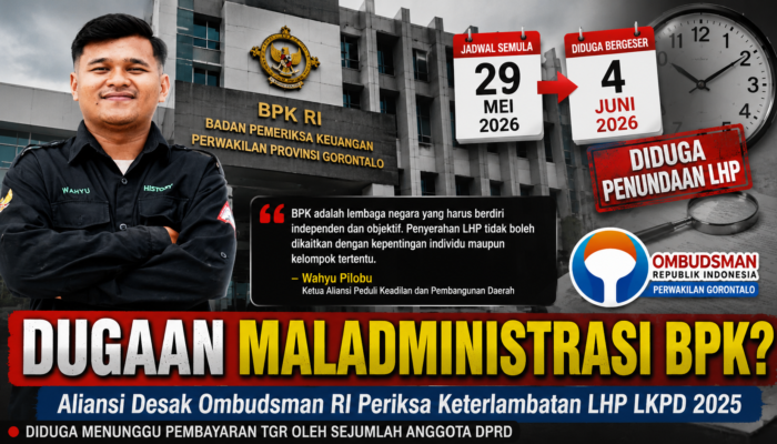 Lakukan Penundaan Penyerahan LHP Gorontalo, BPK RI Diduga Lakukan Maladministrasi