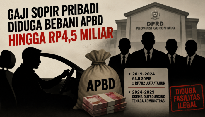 GAJI SOPIR PRIBADI ANGGOTA DPRD GORONTALO DIDUGA SERAP APBD HINGGA 4,5 MILIAR