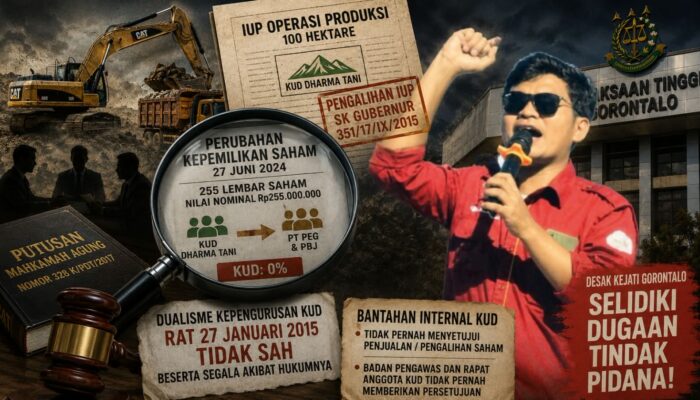 Dinilai Alihkan IUP KUD Dharma Tani, Kejati Gorontalo Diminta Segera Turun