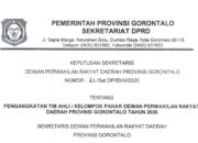 Dugaan Kolusi Di DPRD Gorontalo, Anak Thomas Mopili Masuk Dalam SK Tim Pakar